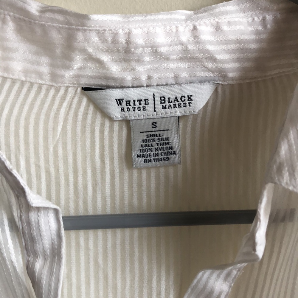 WHBM Silk Button Down Shirt /Blouse - Picture 2 of 6